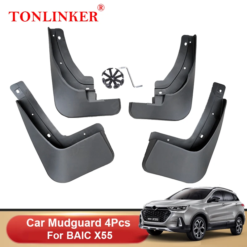 

Car Mudguard For BAIC X55 FL 2020 2021 2022 Front Rear Mud Flaps Mudguards Splash Guards Fender Mudflaps 4Pcs Accessories