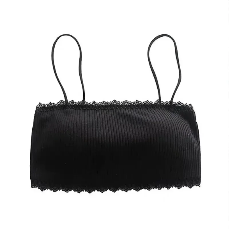 Reggiseno in cotone da donna Reggiseno a tubo femminile Reggicalze da donna Bella canotta Reggiseno sportivo comfort senza cuciture Top in pizzo