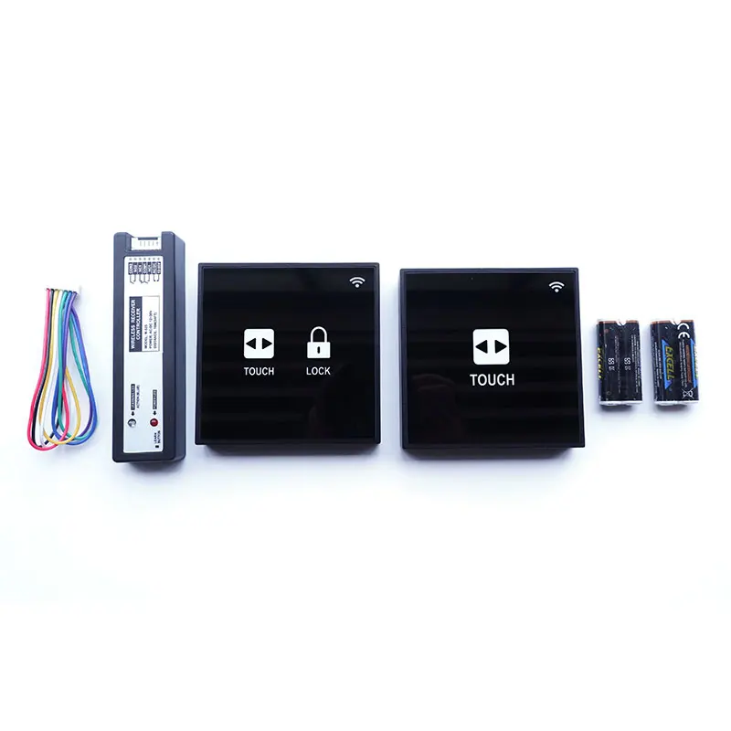 Wireless lockable access control smart switch accessories, automatic door touch lockable switch kit