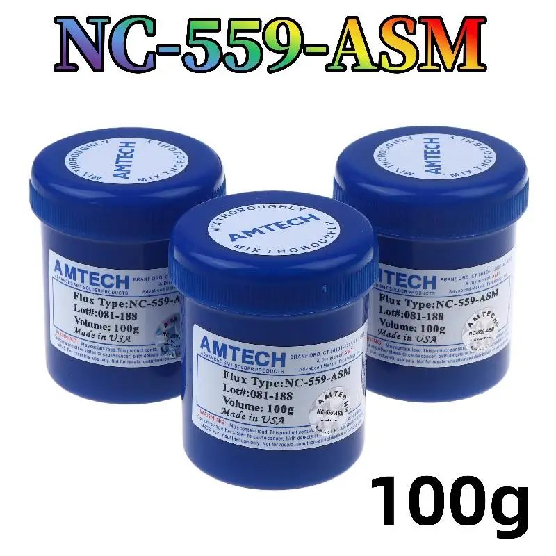 

1 Set 100g No-clean Soldering Flux Tip Refresher Soldering Pcb Repair Welding NC-559-ASM Flux For Soldering