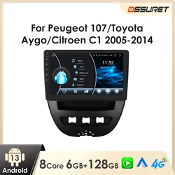 Android Autoradio Voor Peugeot 107 Toyota Aygo Citroen C1 2005-2014 draadloze CarPlay Android Auto 8581 Auto Intelligente Speler