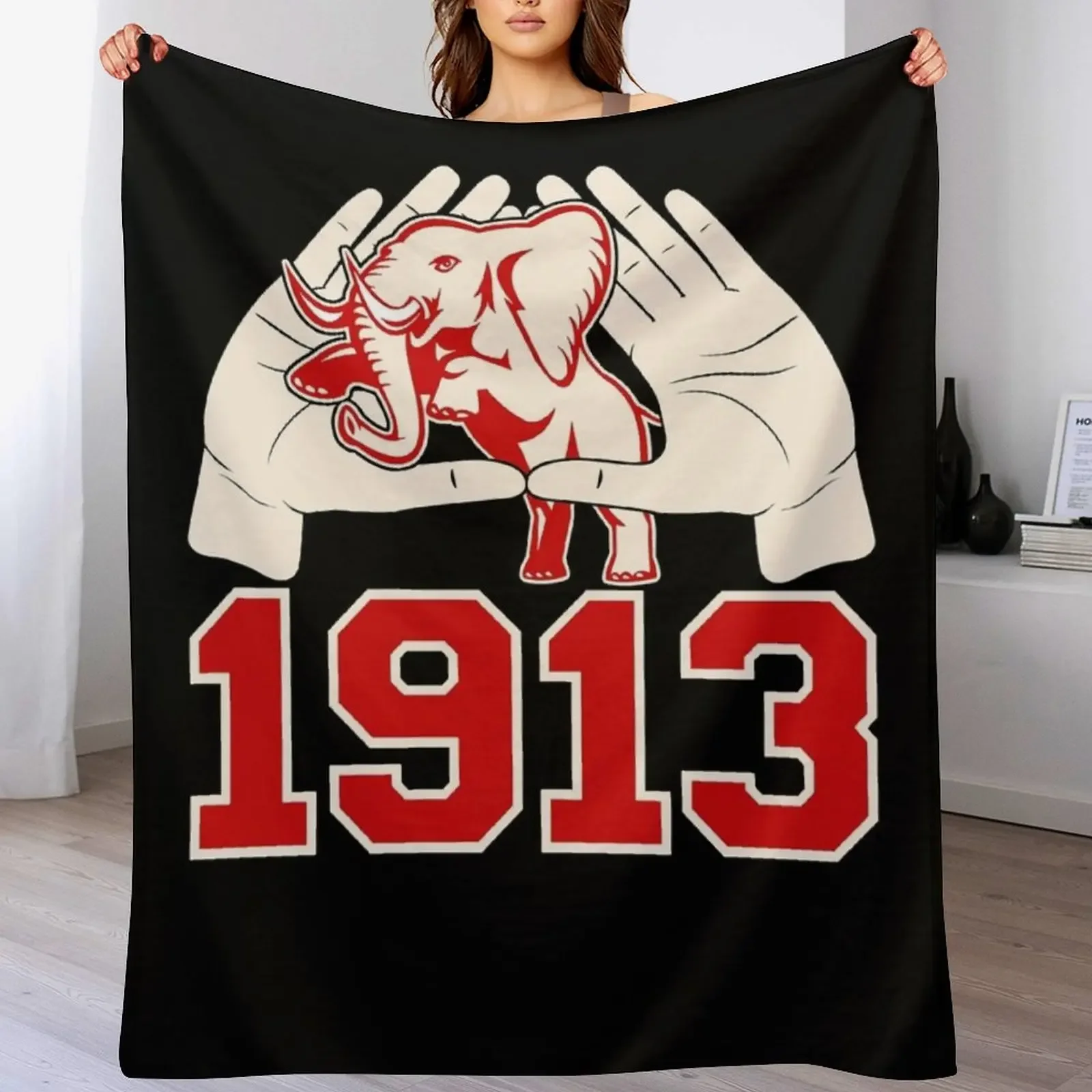 Delta 1913 Sigma Theta For Fans Throw Blanket Cozy Light Blanket for Travel Camping Picnic