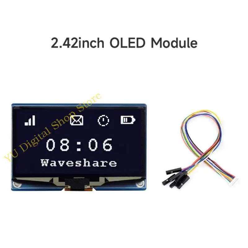 

96BA 1SET 2,42 "OLED -дисплей модуля SSD1309 Чип драйвера SPI/I2C COMPLAY 128 × 64