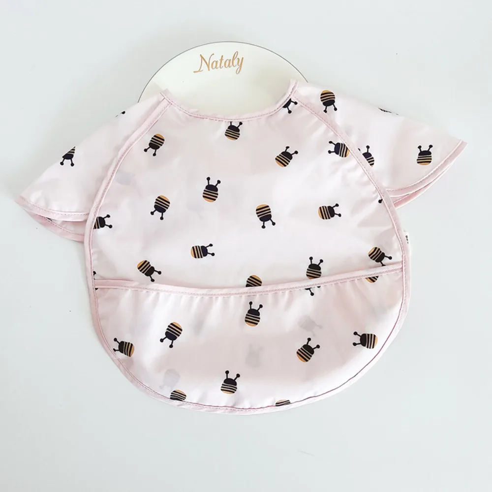 

Детский нагрудник с животным принтом, с коротким рукавом, защита от грязи, нагрудники для младенцев без рукавов, водонепроницаемый, для защиты от слюней, летний фартук-полотенце для отрыжки