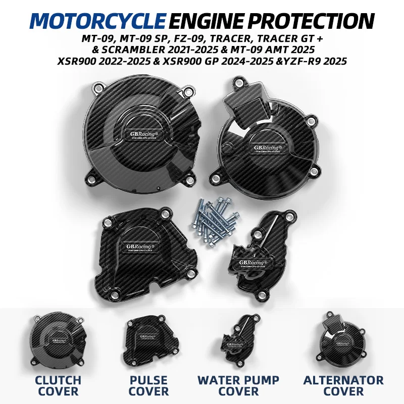 

GBRacing прочный комплект крышек двигателя для YAMAHA Tracer GT FZ-09 MT-09/SP FZ-09 Tracer Scrambler YZF-R9 ATM 2025 2021-2025