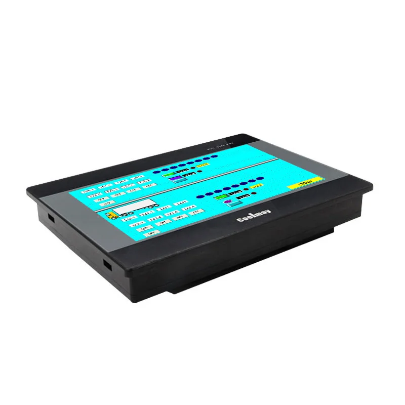 Coolmay 7 بوصة HMI/PLC الكل في واحد rs232 rs485 DC24V وحدة تحكم أتمتة إخراج الترانزستور QM3G-70FH-24MT