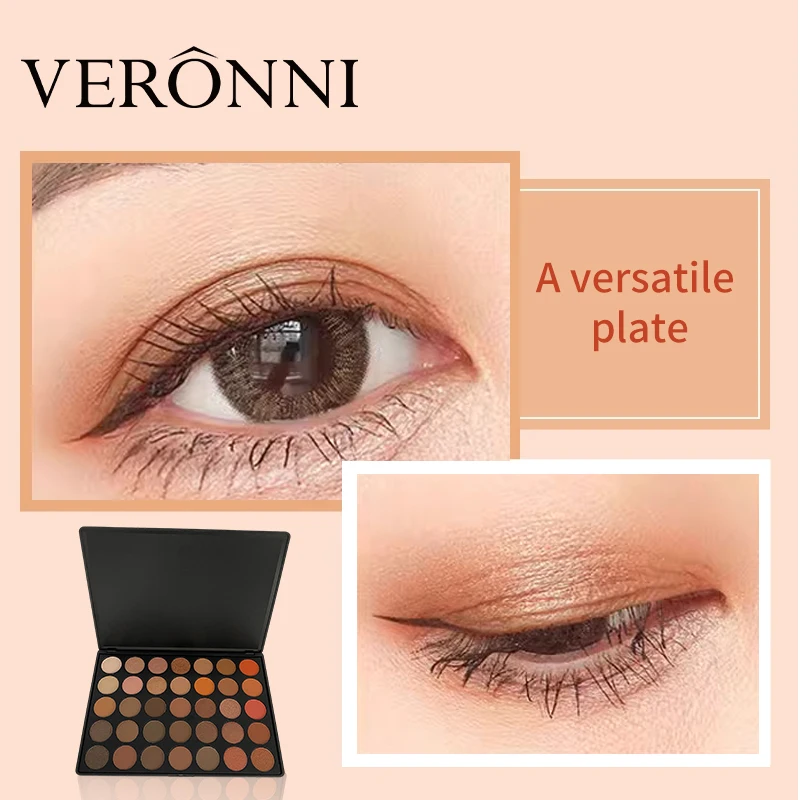 35 Colors Eye Shadow Palette Pearly Matte Earth Color Eyeshadow Pallete Shiny Sequins Eye Pigments Lasting Makeup