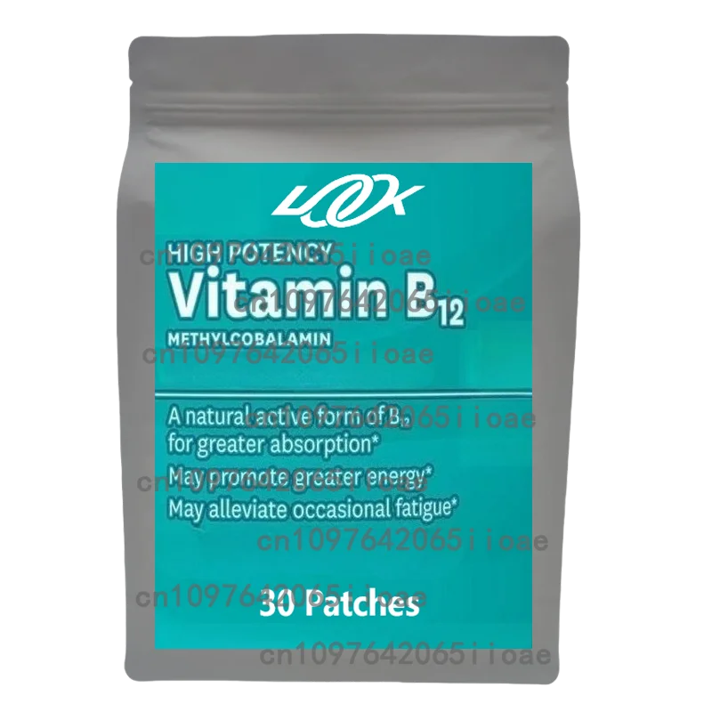 Vitamin B12 5000 MCG Patches - Brain Heart Support, Memory Learning Boost, Natural Energy Enhancer - 30 Patches