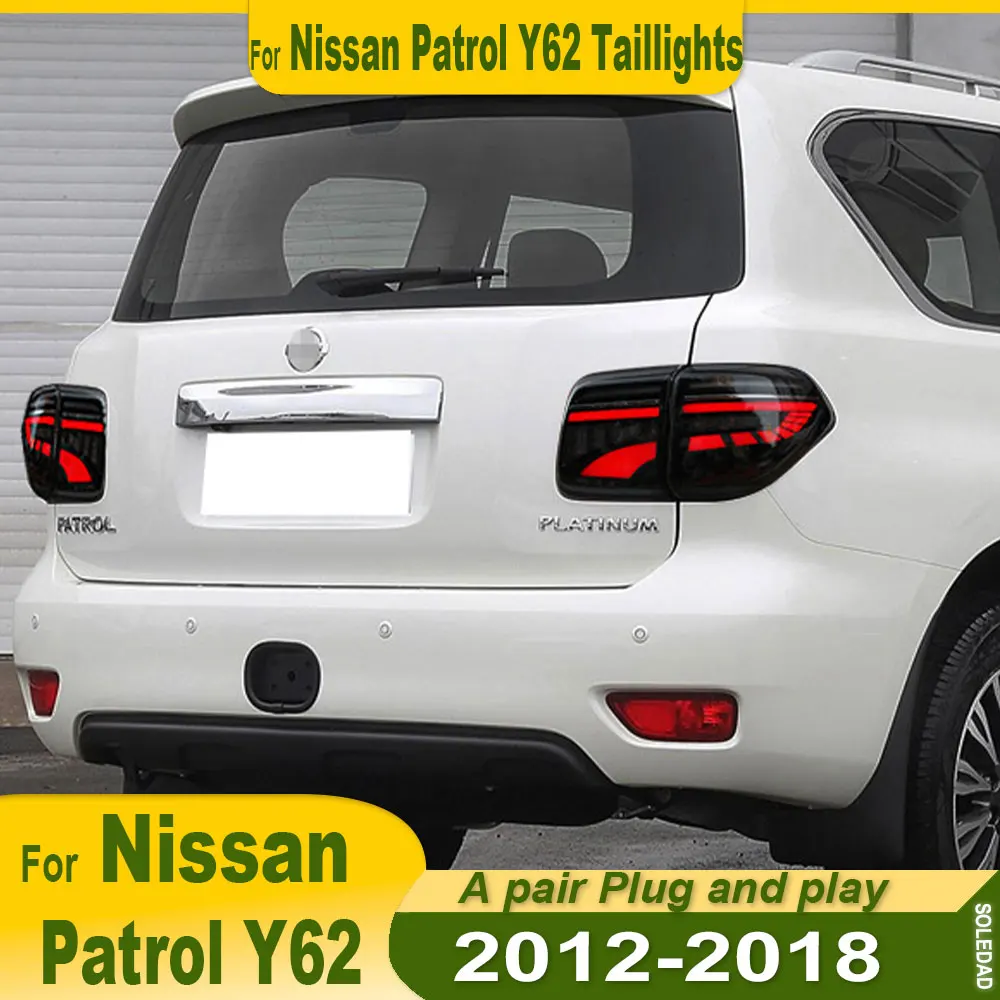 

LED Tail Lamp for Nissan Patrol Y62 LED Car Tail Light 2008-2019 Tourle Rear Fog Brake Turn Signal Automotive Accessories
