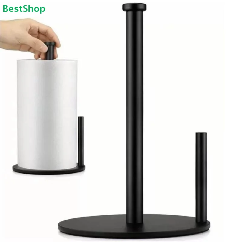 

♩Modern Vertical Paper Towel Holder Stand,Weighted Base Kitchen Roll Dispenser for Countertop