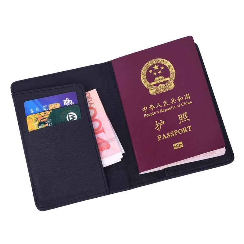 Durável Homens Mulheres Capa de Passaporte para Viagem Moda Multi-Function ID Bank Card Holder PU Leather Wallet Case Acessórios de Viagem