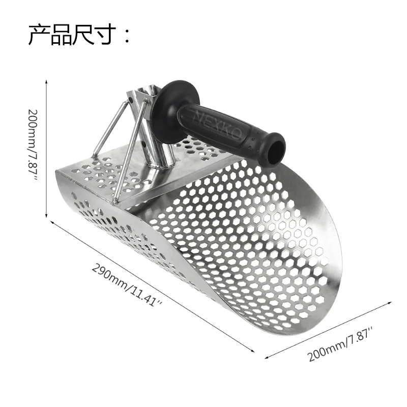 Imagem -04 - Escavador de Ouro de pá de Areia pá de Areia Realizada Ampulheta Exploração de Praia Ferramenta de Mineração ao ar Livre Aço Inoxidável