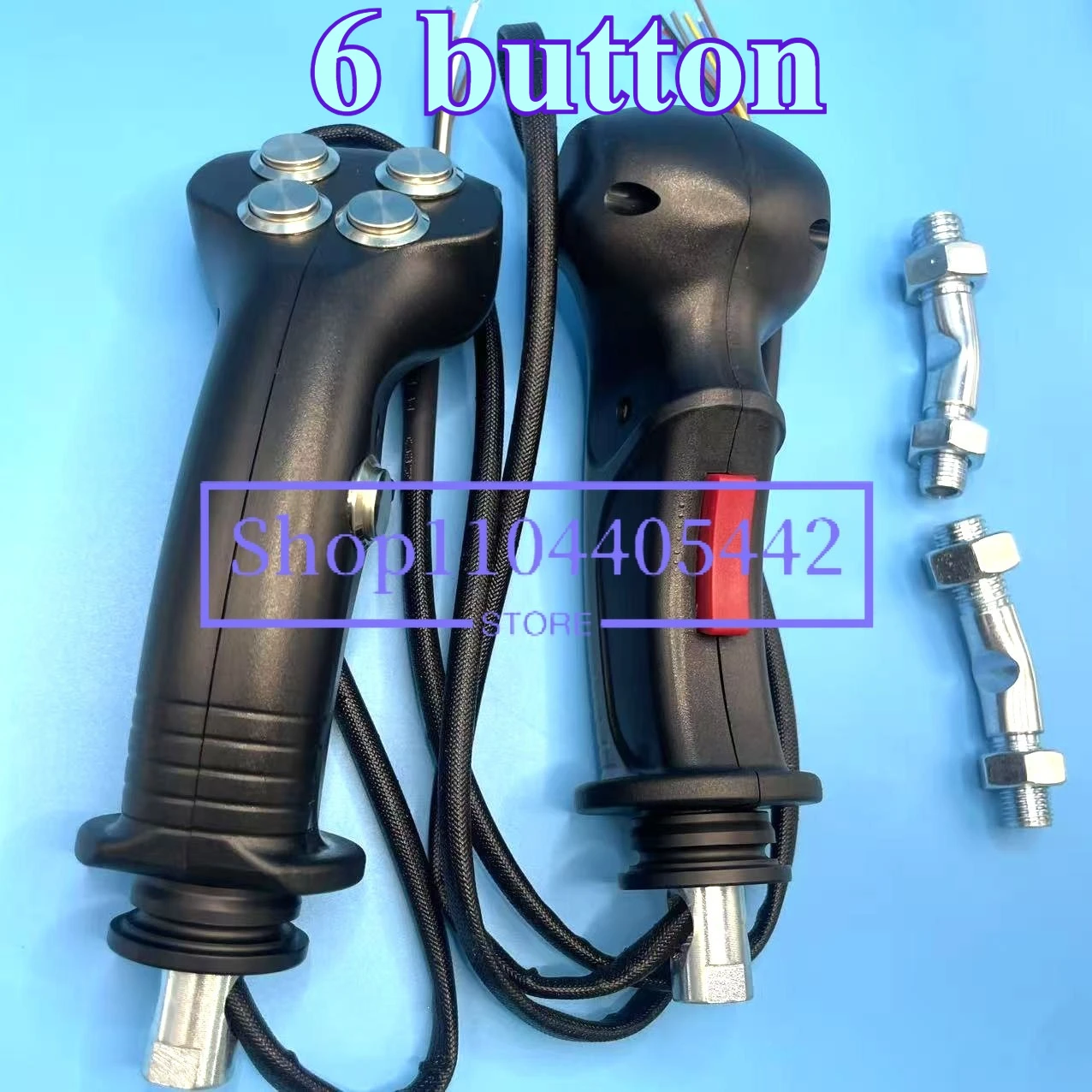 6 Button Joystick Handle Parts Excavation Clip Grab Logging Ironstone Agricultural Harvester Modified Electronic Control