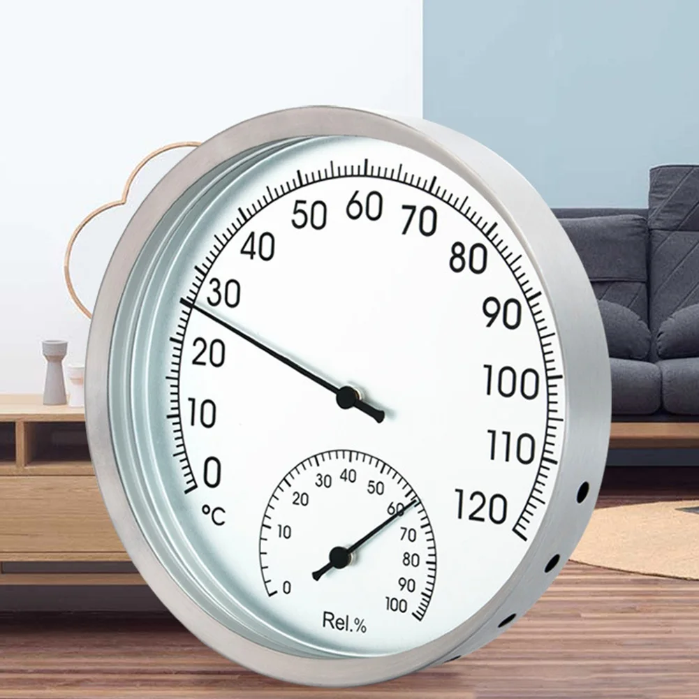 127mm Thermometer Wall-Mounted Stainless Steel Sauna High Temperature Resistant Oven Baking Temperature Gauge