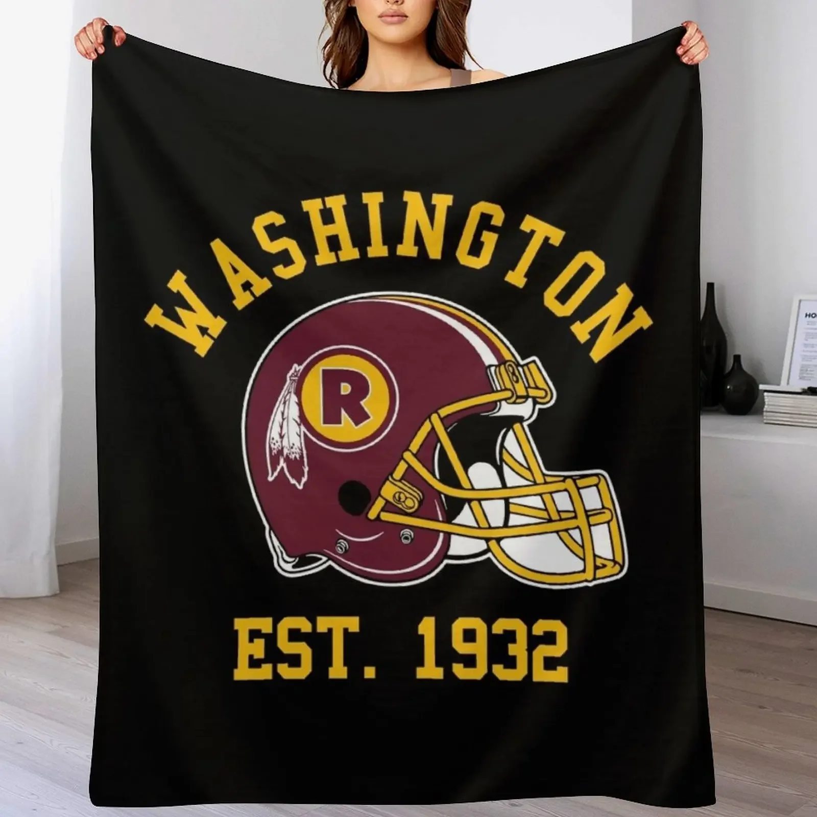 

Washington Football Throw Blanket Retros Cute Thins Blankets