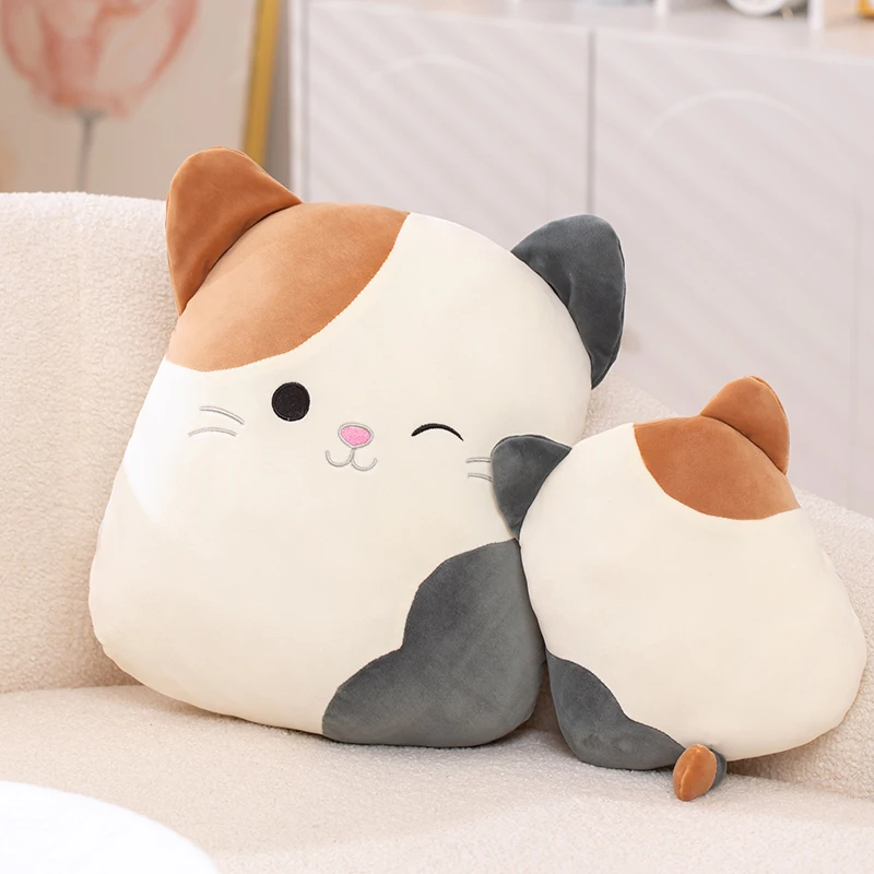

25/45 см Kawaii Calico Cat плюшевая подушка для домашних животных кошка пледы мягкая подушка для сна с животными домашний декор креативный подарок на день рождения
