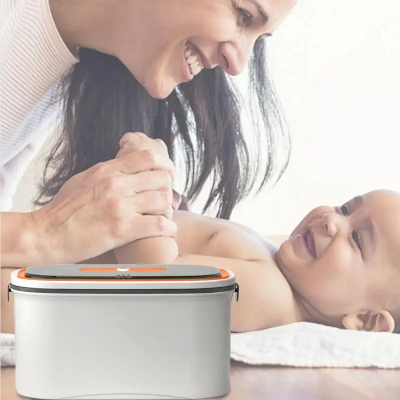 Dispenser lap bayi portabel, pemanas bayi dengan tampilan Digital, tisu basah bayi, kotak pemanas serbet, handuk pemanas