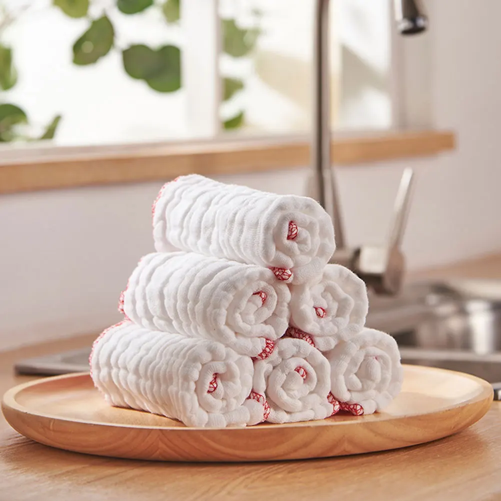 

6Pcs Cleaning Cloths Multi-Purpose Cotton Muslin Towels for Kitchen Bathroom Car Dish Drying Scrubbing Pans Tables Furniture