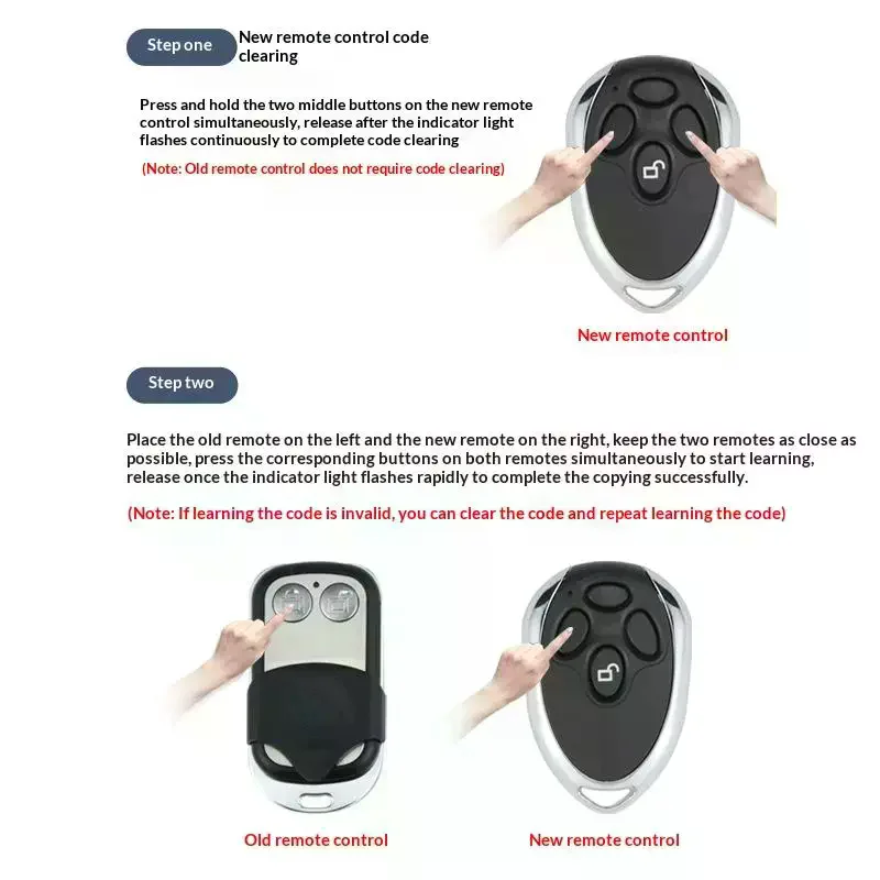 Compact 12V 24V HCS101 Code Remote Controller for Space-Saving Door Control