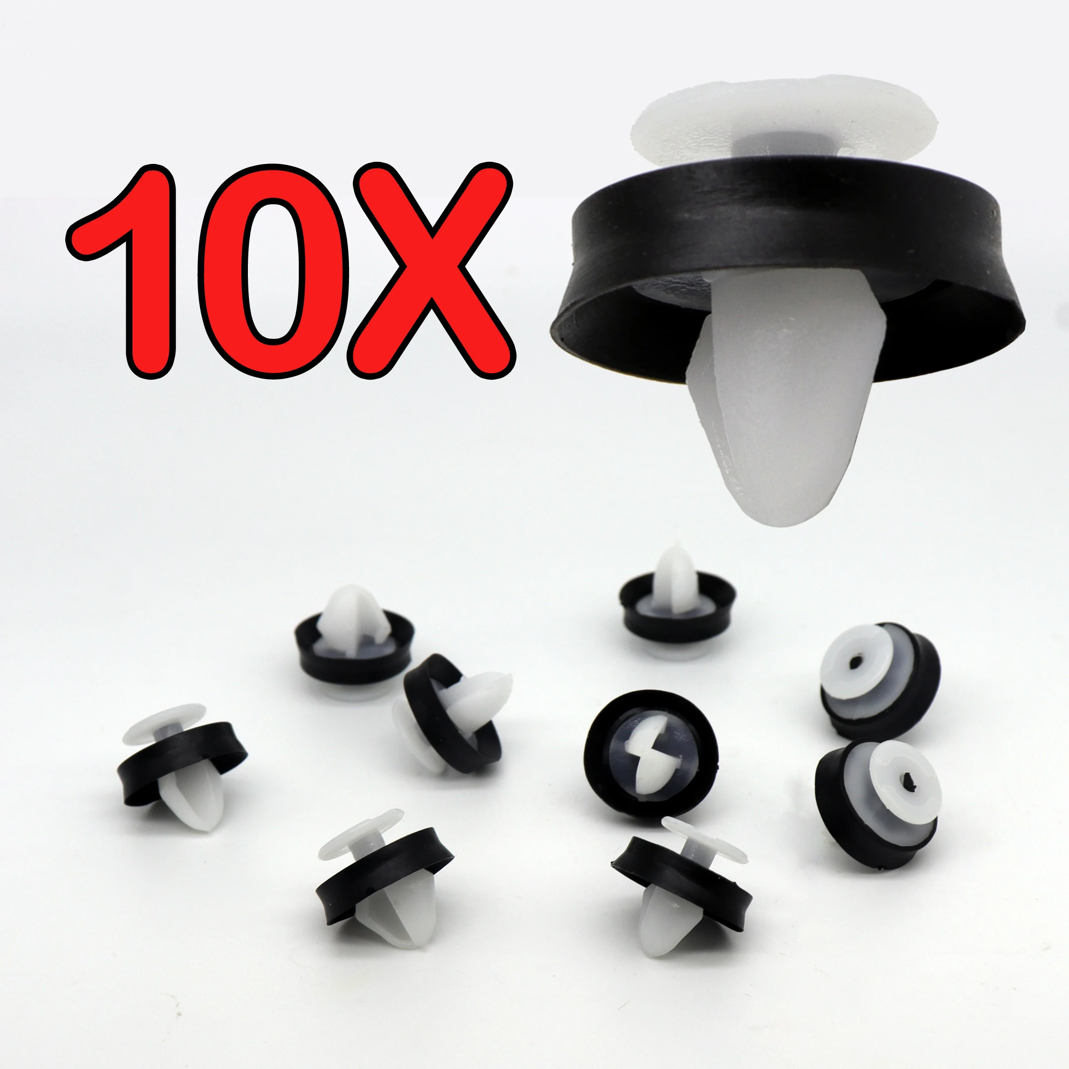 10X For Renault Logan/Stepway II 2013-2023 Front Rear Interior Plastic Moulding Trim Clips Side Door Card Panel Rubber Seal Ring