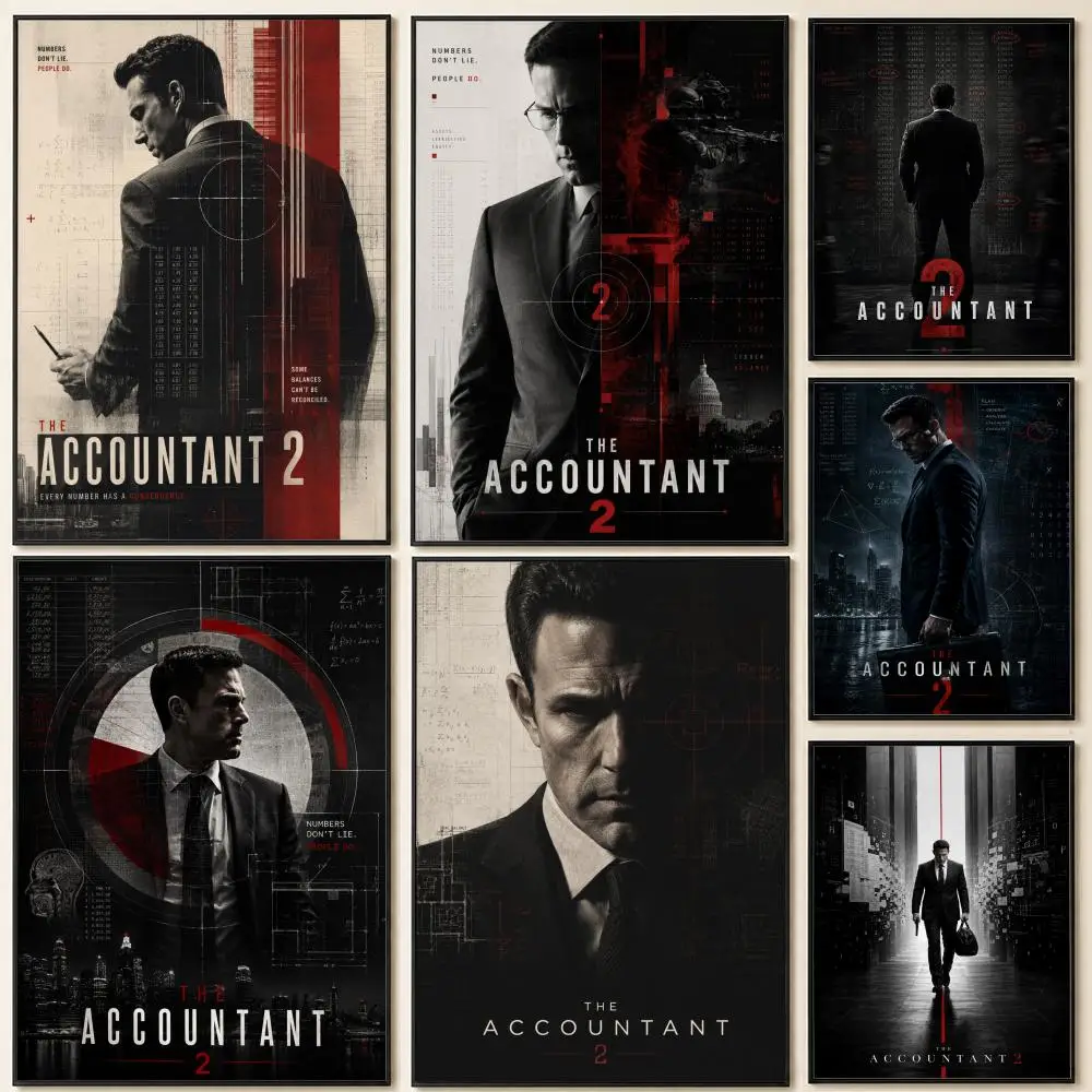 movie The A-Accountant Poster HD Self Adhesive Wall Poster Waterproof Removable No Fade for Bedroom Living Room Decor