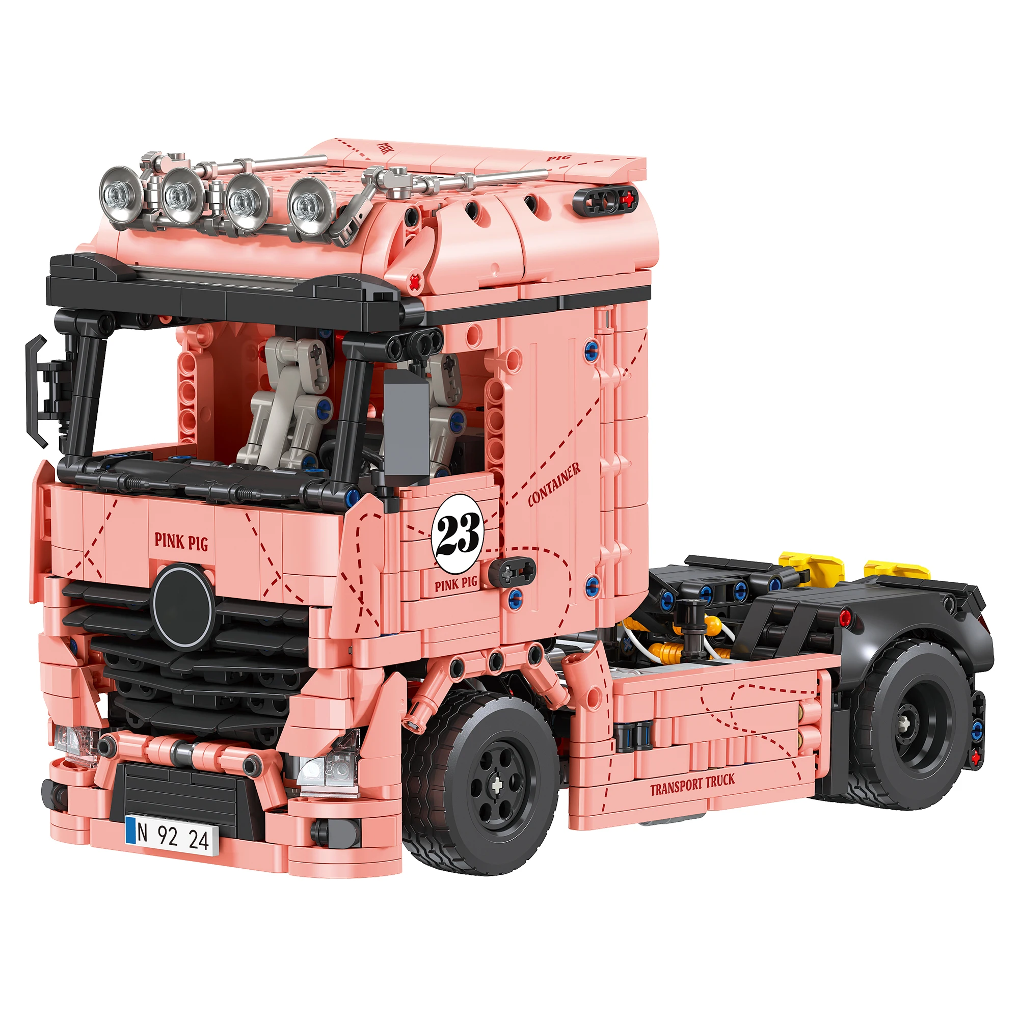 

Набор строительных блоков «Грузовик-контейнеровоз» из 1296 деталей, модель автомобиля для дома, коллекционная игрушка, развивающая игрушка, подарок на день рождения для детей