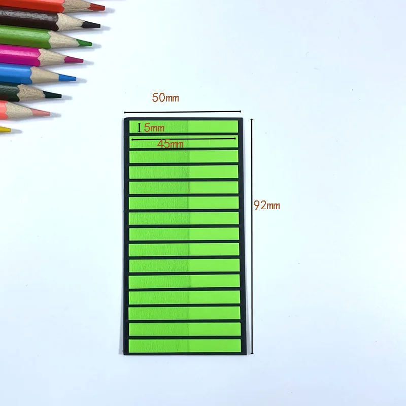 300 Stück Farbindex-Haftnotizen, ultrafeine Index-Etikettenaufkleber, PET-Haftnotizen, Textmarker anstelle von transparenten Aufklebern – Detail 15