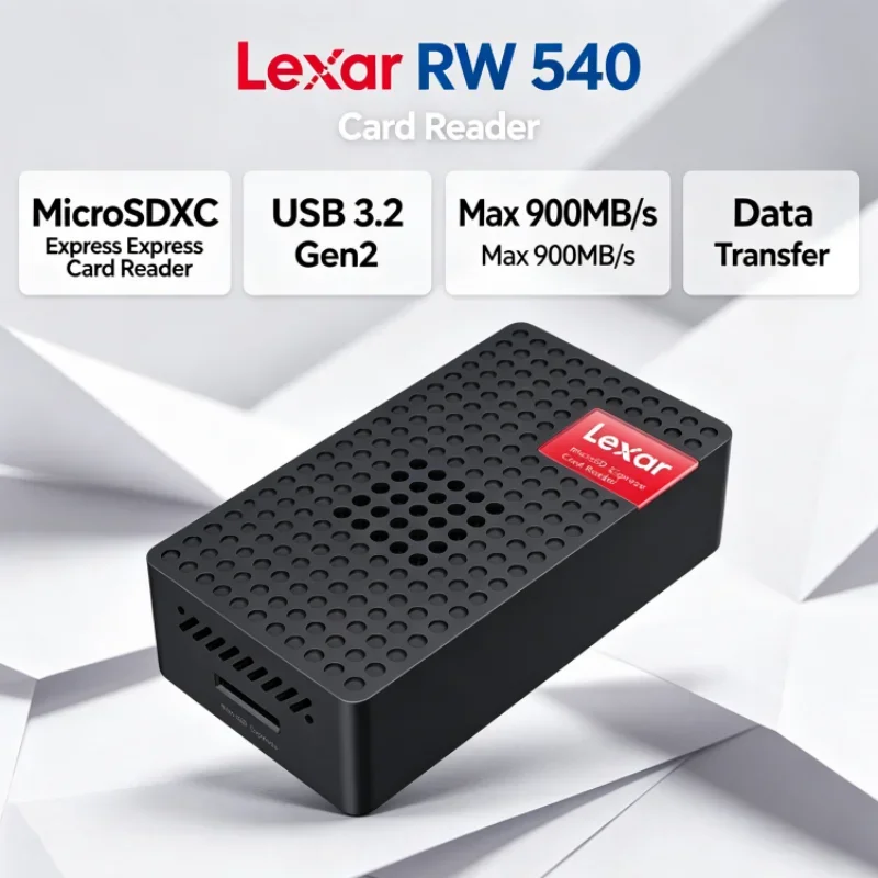 Lexar RW540 MicroSDXC Express Card Reader PLAY PRO MicroSD Card Reader Max 900MB/s USB 3.2 Type-C for Photo Transfer