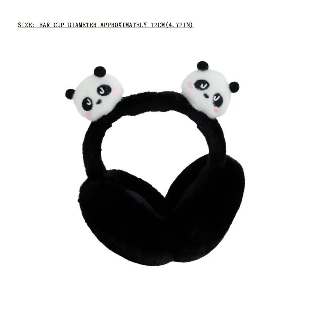 Plush Panda Ear Muffs para Crianças, Ear Moving Earmuffs, Soft, Proteção Fria, Capa de ouvido, Ferramenta Quente, Bonito, Natal, Mantenha Quente