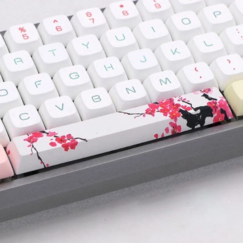 Keycap PBT Sublimasi Pewarna Keycap Keyboard Mekanis Anti-korosi Anti-panas Pengiriman Drop