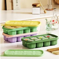 Bandeja de Hielo de Silicona con Tapa (8 Rejillas) - 5.69 € Bandeja de Hielo de Silicona con Tapa (8 Rejillas)