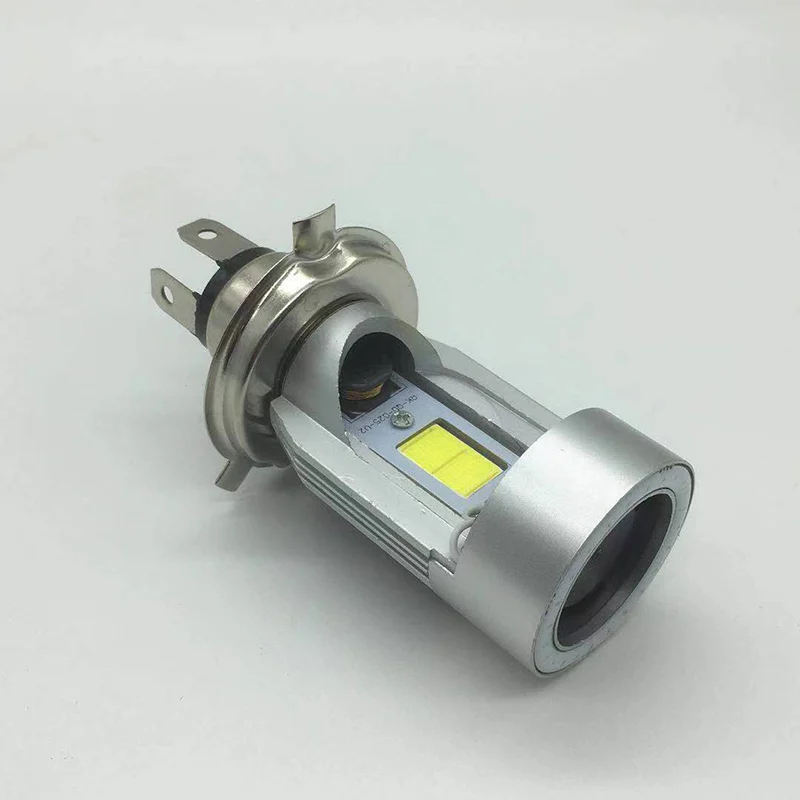 25W 12V Blue Red Angel Eye H4 LED Motorcycle Headlight Ba20d HS1 H6 Scooter Motorbike Headlamp Light Bulb DRL Accessories