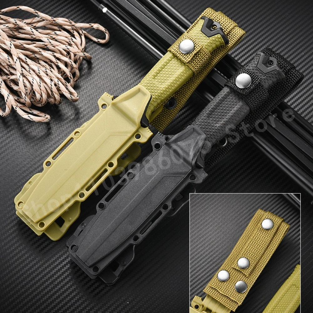 GB G1500 شفرة مستقيمة عالية الجودة 8Cr13Mov شفرة مقبض بلاستيكي متين للغاية وحاد للتخييم في الهواء الطلق سكين محمول #5