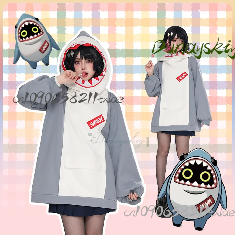 

Game ZZZenless COS Zone Zero Coat Толстовка с капюшоном Ellen Joe Shark Cute Косплей Костюм Топ Хэллоуин Вечеринка Comic Con Play Ролевая одежда