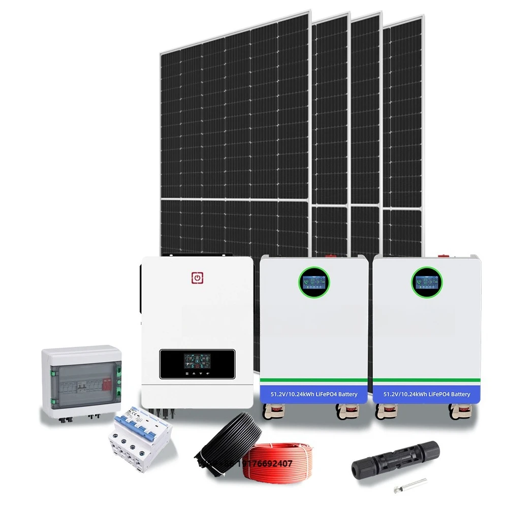 New Arrival Complete 5kw 10kw 15kw 20kw 25kw 30kw Solar Panel System for Houses 220v Solar Energy Storage System Kits