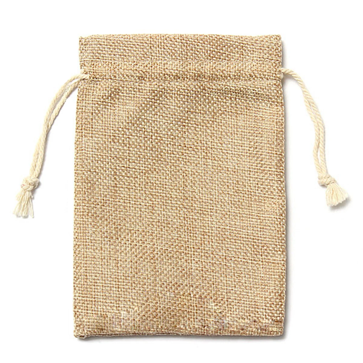 Sacs en toile de jute vintage, cordons réglables, faveur de mariage, neuf, 10x15cm