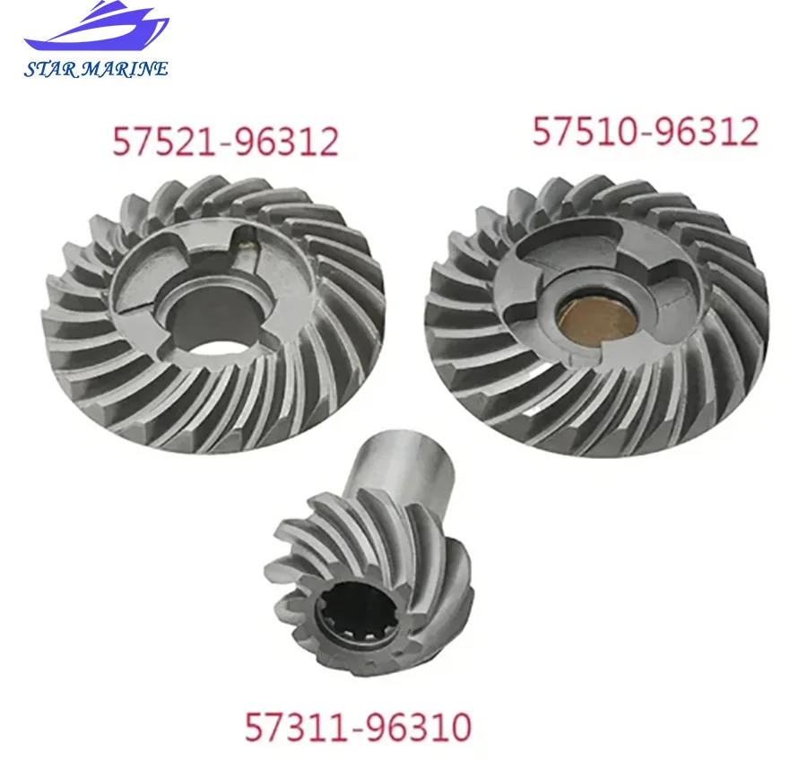 57521-96312 57510-96312 57311-96310 Gear Set For Suzuki Boat Engine 2T 20-30HP DT20 DT25 DT30C Outboard Motor DT-25 1983-1988