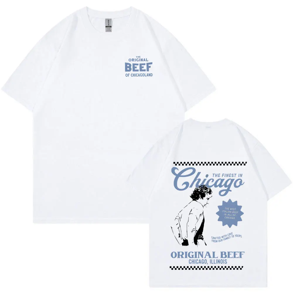 The Bear TV Series Jeremy Allen T-shirts The Original Beef of Chicagoland T-shirt Men Women Clothing Cotton Oversized T Shirts