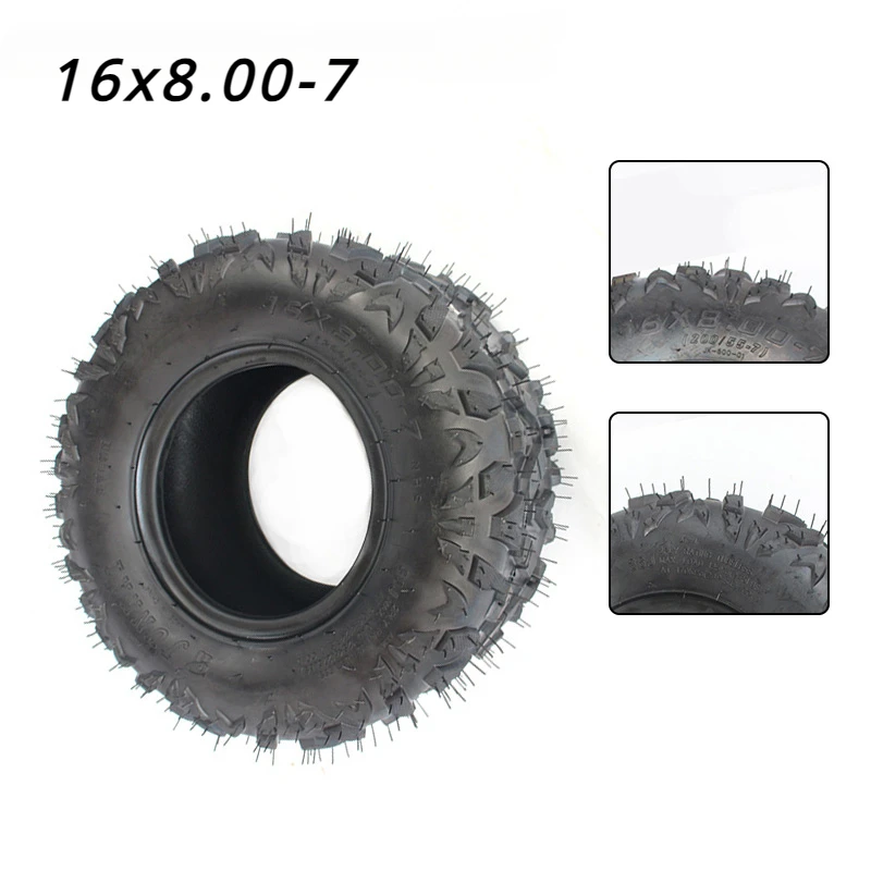 16x8.00-7 tubeless tyre for Beach car  ATV Go-kart wear-resistant road vacuum