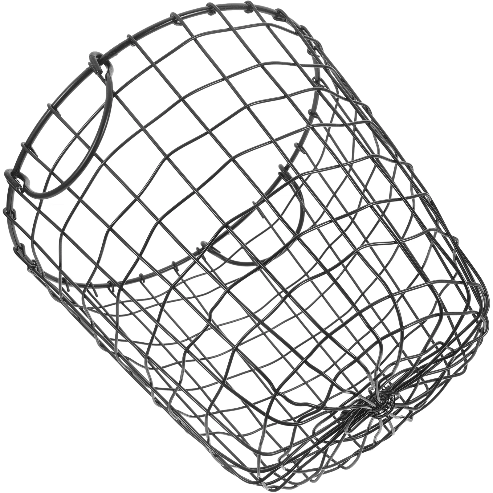 

1pcs Iron Fruit Snack Organizer Sundries Holder Desktop Metal Wire Storage Basket Metal Basket Table Wire Container (L)