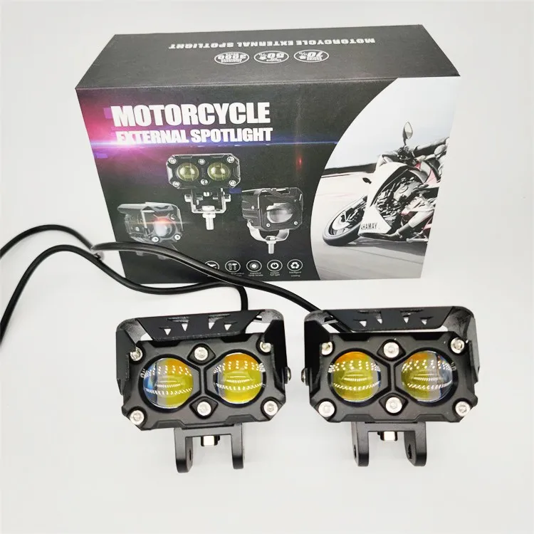 

Dual Color 50W LED Auxiliary Lights Mini Spot Driving Lights For Motorcycle SUV UTV external spotlight Lighting System