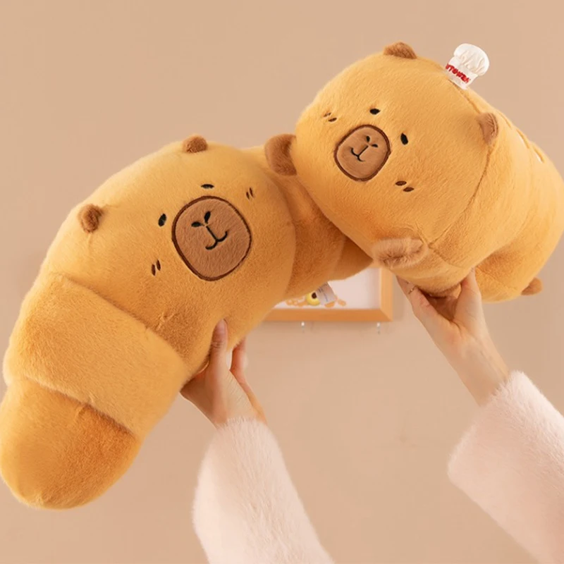 Novo 55cm capivara pão travesseiro de pelúcia engraçado baguette brinquedo de pelúcia adorável dos desenhos animados pelúcia macio plushies presentes para crianças namorada
