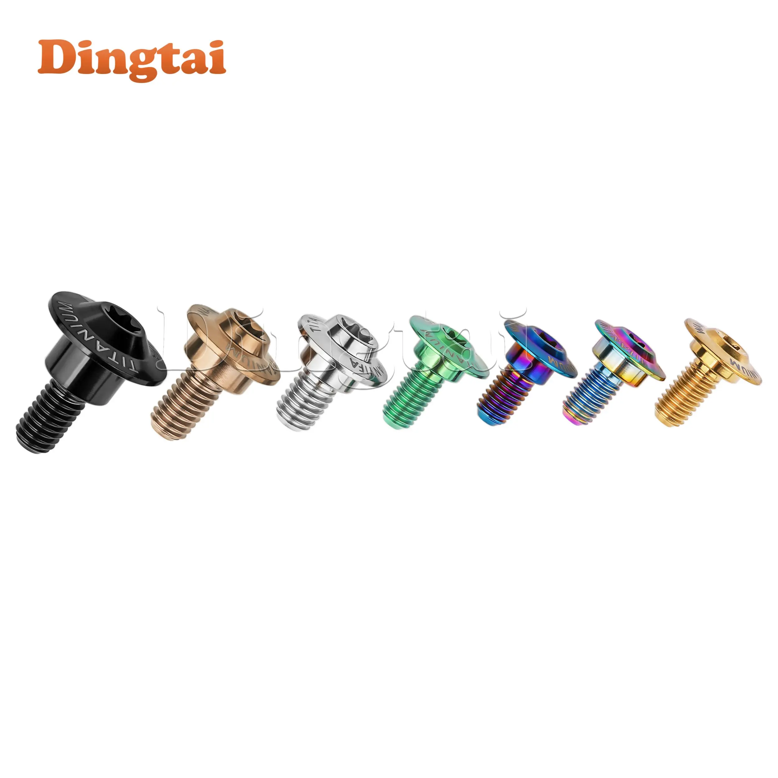 Dingtai Titanium Bolt Alloy Step Bolt M5M6x11/12-22mm for Electric Motorcycle Side Plate Disc Screw