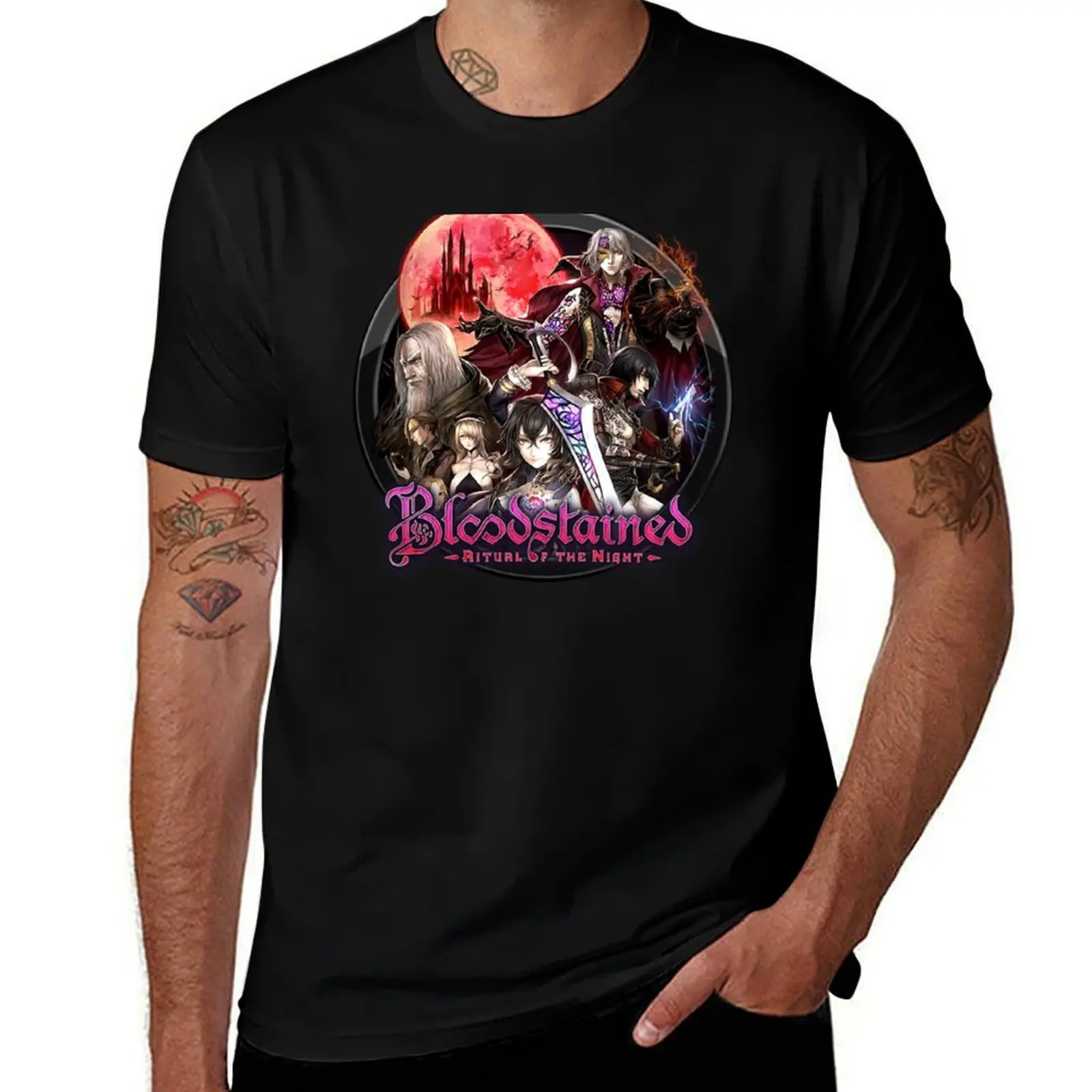 

Bloodstained: Ritual of the Night T-Shirt t shirts for man graphic vintage cotton tshirt 100% T-Shirt