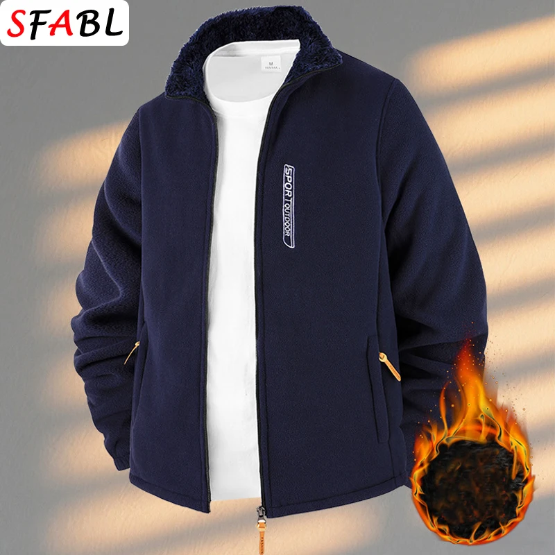 Newest Fashion Warm Jacket Winter Men's Fleece Jacket Windbreak Thermal Fleece Jacket Men Sports Coat Hiking Outdoor Work Wear