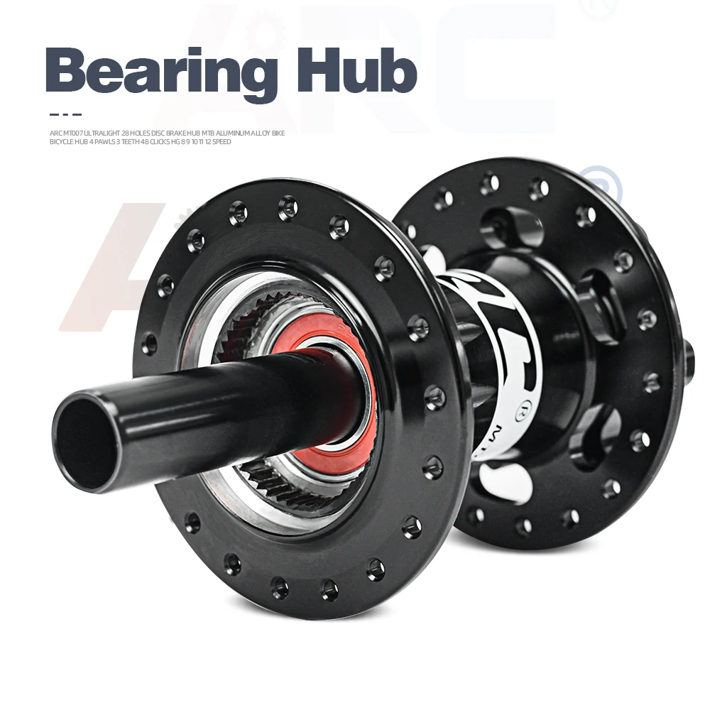 ARC-Mountain Bike Sealed Bearing Hub, MT007, 36 Hole, Front 9x100, 15x100, 12x100, Rear 10x135, 12x142, HG 8, 9, 10, 11, 12V