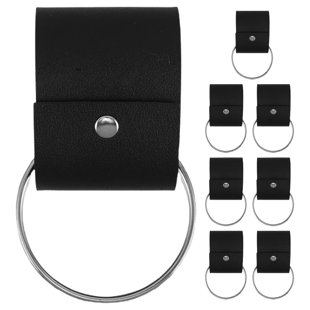 

8Pcs PU Towel Rings Premium Kitchen Bathroom Dishcloth Oven Door Holder Metal Clip Buckle Hook for Rod Railing Farmhouse