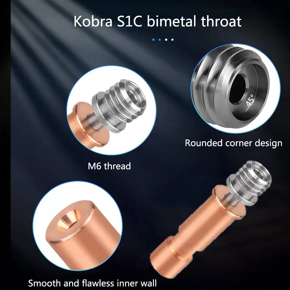 Anycubic Kobra S1 バイメタルヒートブレークスロート Kobra S1 コンボ S1C ホットエンドアップグレードキット 3Dプリンターアクセサリー用ホットエンドアップグレード