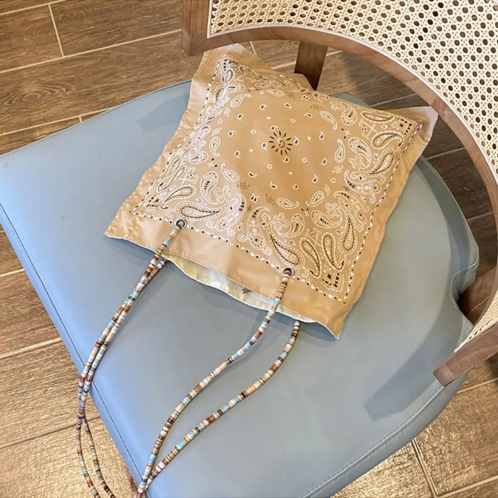 

Холщовая сумка с принтом цветов кешью, двусторонняя, вместительная, легкая, в этническом стиле, на плечо, для покупок