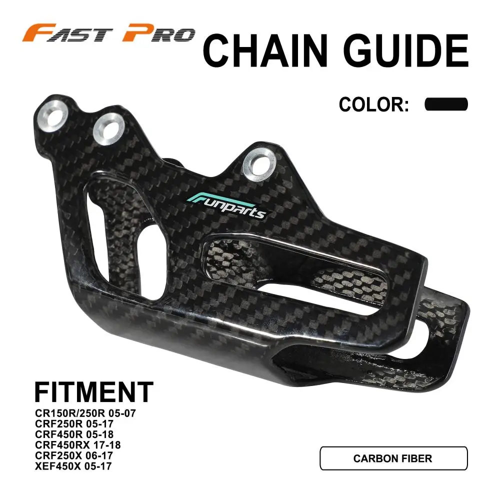 

Funparts Carbon Fiber Chain Guide Guard Motorcycle Accessories For HONDA CR150R CR250R CRF250R CRF450R CRF450RX CRF250X XEF450X